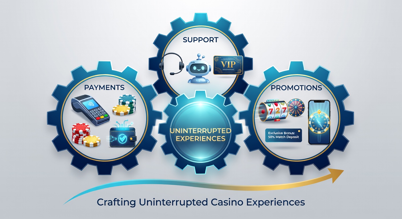 Dynamic digital dashboard showing payment confirmations, live chat bubbles, and flashing bonus notifications syncing in real-time during a casino session
